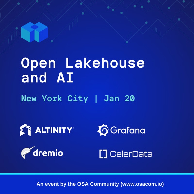 Join the Open Source Analytics Community and speakers from Altinity, CelerData, Dremio, and Grafana.