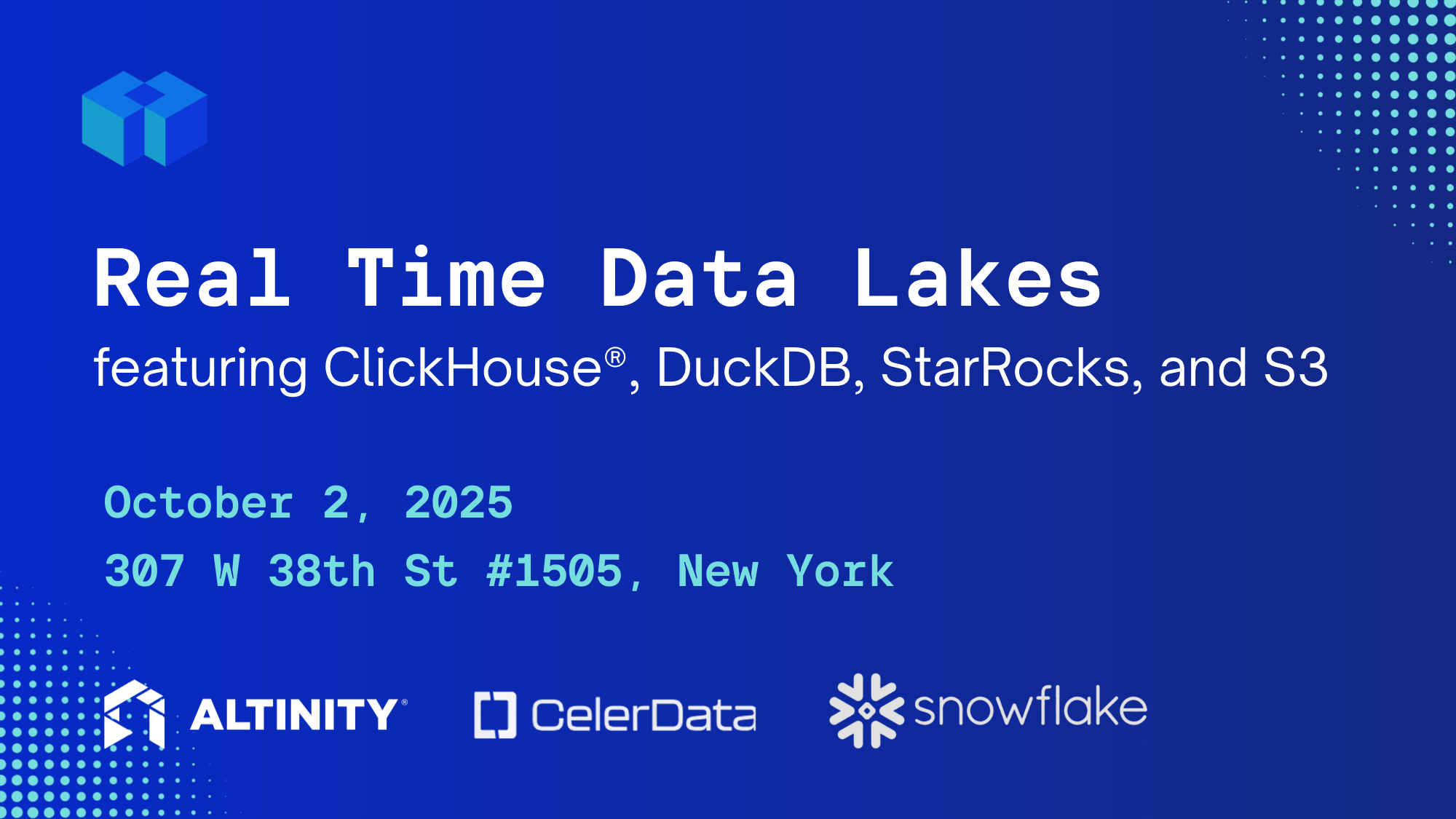 Real Time Data Lakes ft ClickHouse® DuckDB, StarRocks, and S3