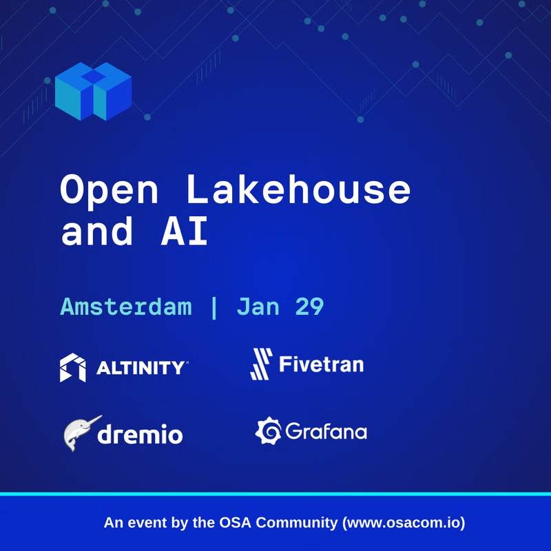 Join the Open Source Analytics Community and speakers from Altinity, Grafana, Fivetran, and Dremio.